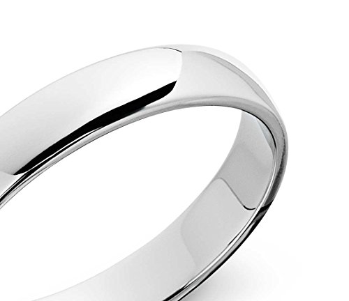 4mm Sterling Silver High Polish Plain Dome Tarnish Resistant Comfort Fit Wedding Band Ring Sizes 6-122