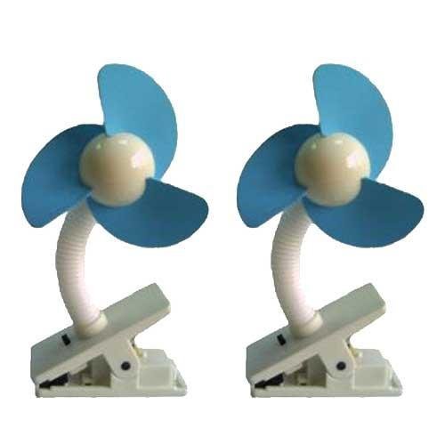Dream Baby Stroller Fan, White/Blue - 2 Pack