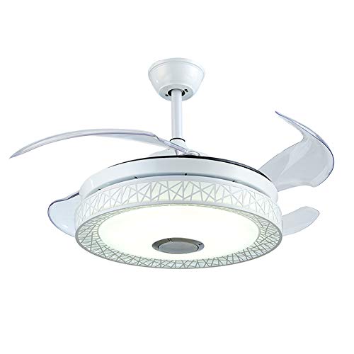 Fandian 42'' Modern Ceiling Fans with Light Smart Bluetooth Music Player Chandelier 7