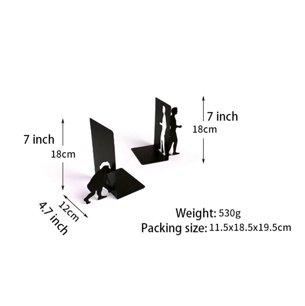 Buchstützen Für Büro Buchenden, dekorative Metal-Buchstützen, Non-Skid-Buchende, Buchstützen for Regale, Buchstopper for Home Office Decor, 1 Paar Bücherstütze für Schule