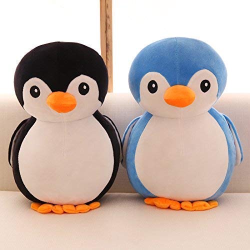 Black and Blue Penguin Soft Toys Set for Kids | Plush Stuffed Toy for Brother, Sister | 2 Items, 28 cm Each (Appearance May Vary)-image-0