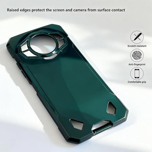 NEOYUKL for Doogee S200 Military-Grade Phone Case & Tempered Glass Screen Protector-2 Pack, Shockproof Cover [6.72 Inch] Black