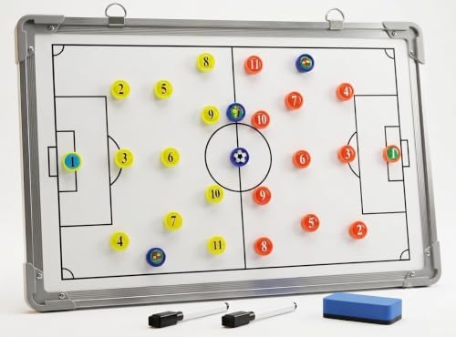 Murray Sporting Goods Magnetic Soccer Dry Erase Coaches Clipboard | Large Soccer Magnet Lineup Coaching Strategy Tactics Board