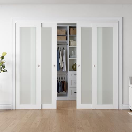 Image of Sliding Closet Door for 96 inch x 80 inch Opening, White