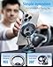 WixGear Stick-On Foldable Magnetic Car Mount Dashboard Phone Holder, Strong Magnet Mount for MagSafe iPhone & All Smartphones, 3M VHB Adhesive Dashboard Mount, 360° Adjustable Compact Design