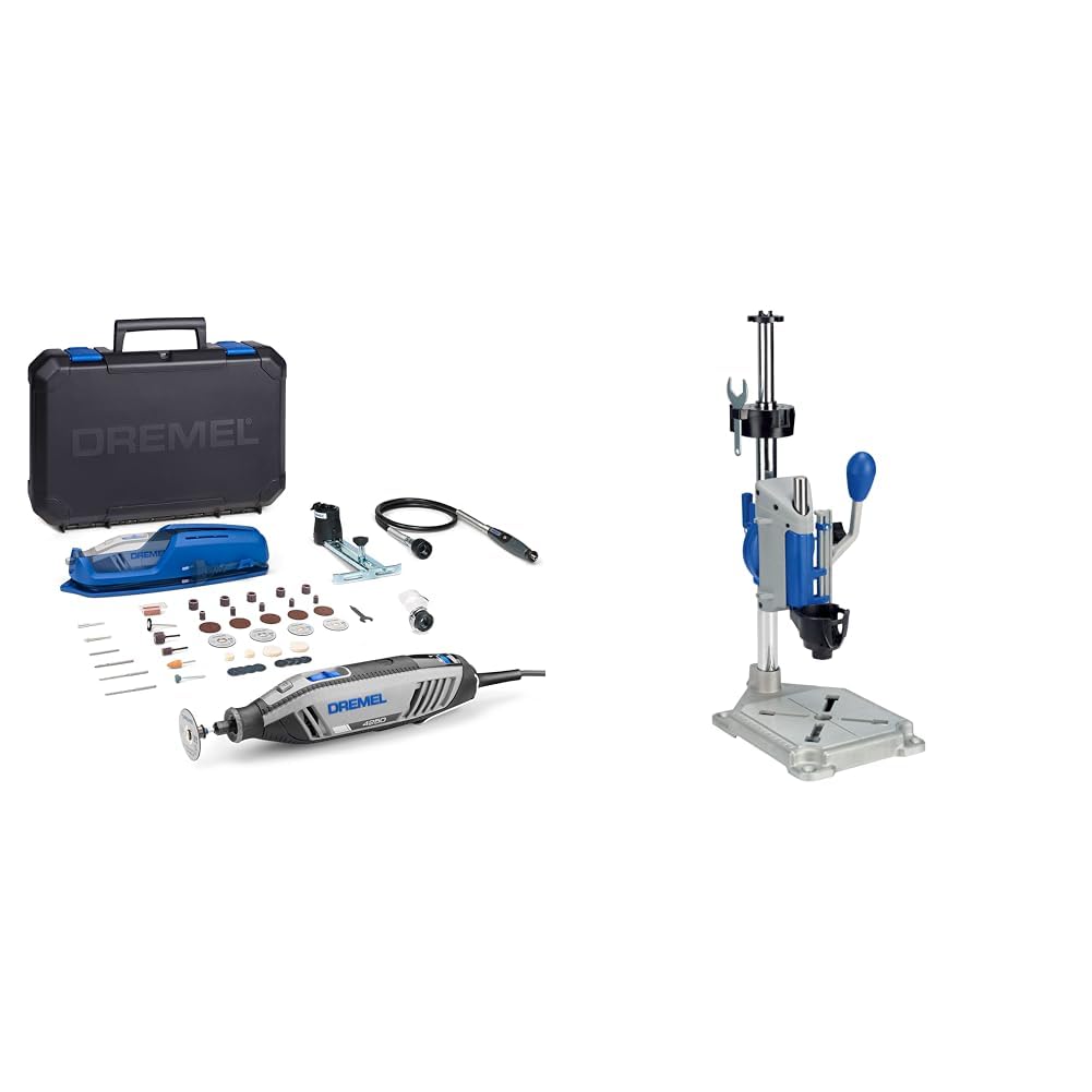 Outil Rotatif Multifonction Dremel 4250 175W Vitesse Variable avec Support Perceuse Colonne