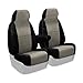 Coverking Custom Fit 50/50 Bucket Seat Cover for Select Plymouth Voyager Models - Alcantara (Beige)