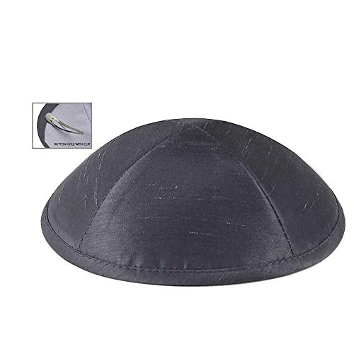 Image of Zion Judaica Deluxe Raw Silk Kippot Bulk Packs or Single Kippah Includes Free Clips