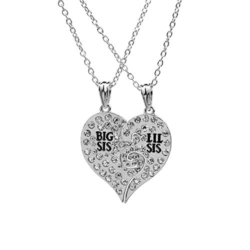 Preisvergleich Produktbild FASHION AMA Freundschafts Halskette Klassische Halskette Halskette als Geschenk Attraktive Halskette Diamant-Halskette Damen Halskette Glückliche Halskette Silver