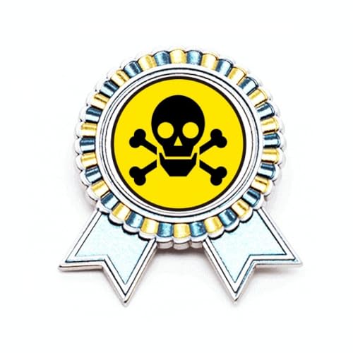 Broche crâne toxique en métal pour personnaliser un vêtement trop simple ou basique