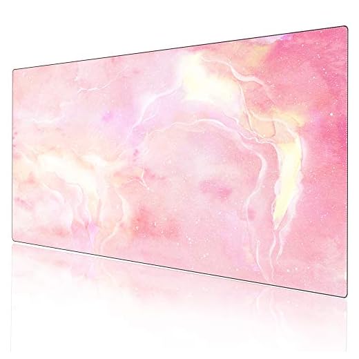 LuvCase Desk Pad, Office Desk Mat, 23.6" x 11.8" PU Leather Desk Blotter, Laptop Desk Mat, Waterproof Desk Writing Pad for Office and Home Decor, Thick Gaming Mouse Pad (Pink Marble)