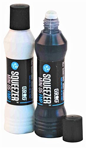 2 pennarelli Squeezer permanente, impermeabile, colore nero e bianco, graffiti Canvas ART marcatura rapida – asciugatura – resistente alle sbavature – altamente coprente per cartone, plastica, vetro,