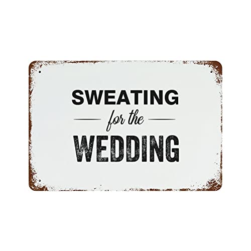 Panneau aluminium Sweating for The Wedding 30x45 cm rétro décor - 2