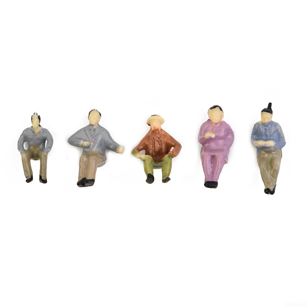 Lot De 60 Figurines Assises 1:87 Échelle HO - Couleurs Aléatoires | Pour Modélisme, Décoration