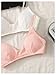 OYOANGLE Girl's Training Bras Spaghetti Strap Padded Bralette Ribbed Comfy Sports Bra 3 Pack Black White Pink 13Y
