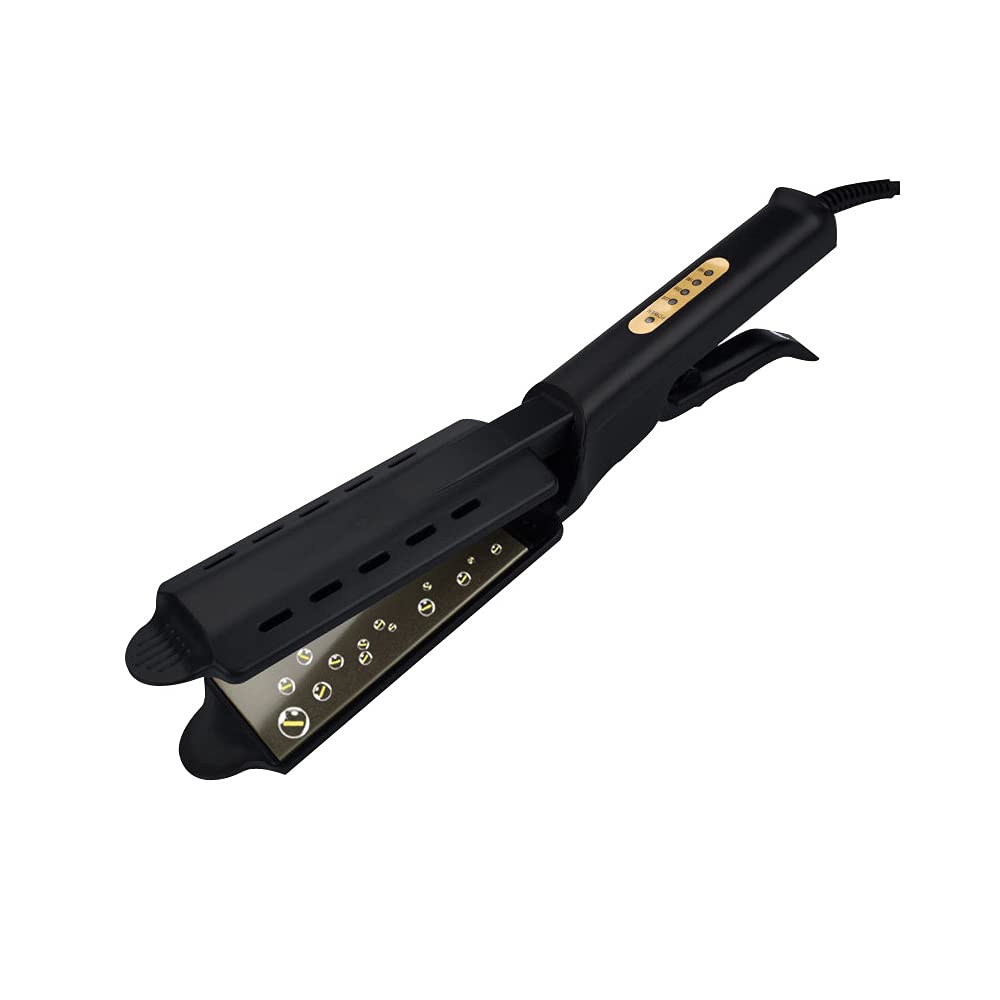 Hair Straightener Brush – Hair Straightening Iron with Built-in Comb, 20s Fast Heating & 4 Temp Settings & Anti-Scald, Perfect for Professional Salon at Home,1.8 inch Extra Wide Flat Iron