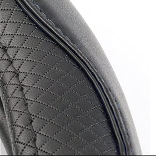 Rsept Car Steering Wheel Cover, Anti-Slip, Safety, Soft, Breathable, Heavy Duty, Thick, Full Surround, Sports Style (Black)