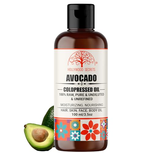 Image of Organic Pure Cold Pressed Avocado Oil For Face Hair Growth 100ml
