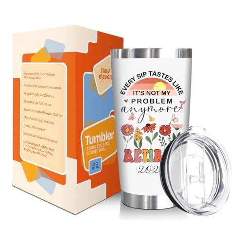 Image of NewEleven Retirement Gift For Woman 2026 - Cute Going Away Gift, Farewell Gifts For Coworkers Women, Her - Goodbye Gifts For Coworkers, Retirement Gifts For Women, Boss - 20 Oz Tumbler