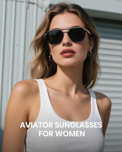 Cyxus Aviator Sunglasses for Women Trendy Shades UV Protection for Beach Music Festivals Shopping 11952