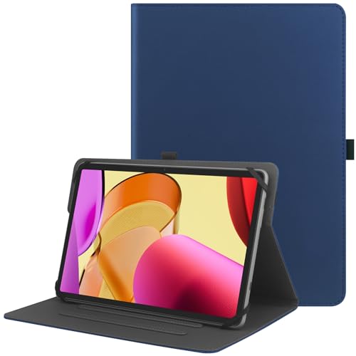HGWALP Universal 9',9.7',10.1',10.2',10.5',10.9',11' Tablet Case,Protective Cover Stand Folio Case for 9-11 Inch Tablet,Case Cover with Pen Holder for iPad, Samsung-Navy
