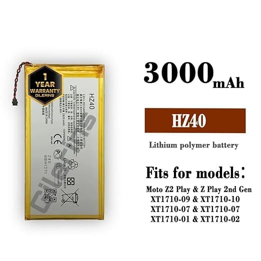 Image of OriginaI HZ40 Battery for Moto Z2 Play, XT1710-06, XT1710-08, XT1710-09, XT1710-11Battery with 1 Year Warranty** (GG271)