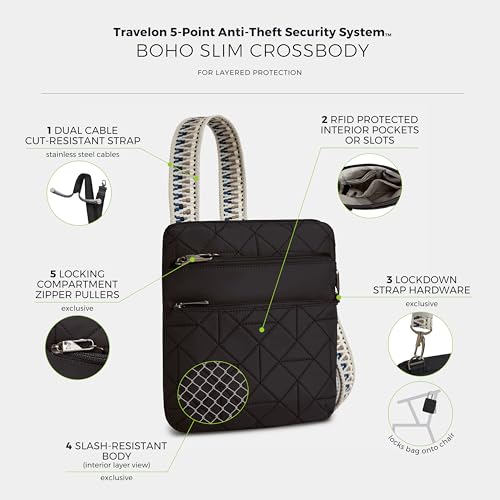 Image of Travelon Anti-Theft Boho Slim Crossbody