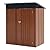 Zynfylus Brown 5x3 FT Outdoor Storage Shed, Metal Garden Shed with Lockable Door & Sloping Roof, All-Weather Tool Shed for Backyard, Patio, Lawn