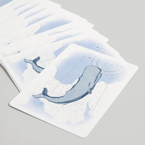 Baraja de juego Whale, Blue, 52 cartas tamaño póker miniatura 5