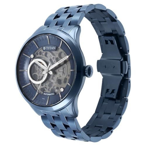 Titan Metal Mechanicals Analog Anthracite Dial Titanium Strap Watch for Men-NS90140YM01 - Image 4