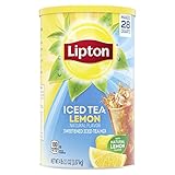 Lipton Powdered Mix Iced Tea Mix For a Refreshing Cool Beverage Lemon Black Tea Sweetened With Real Cane Sugar 28 qt