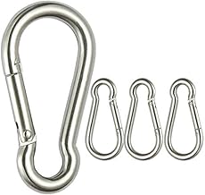 Carabiner 316 Stainless Steel Spring Hook Carabiner Set (3.1 inches (8 cm), Set of 4