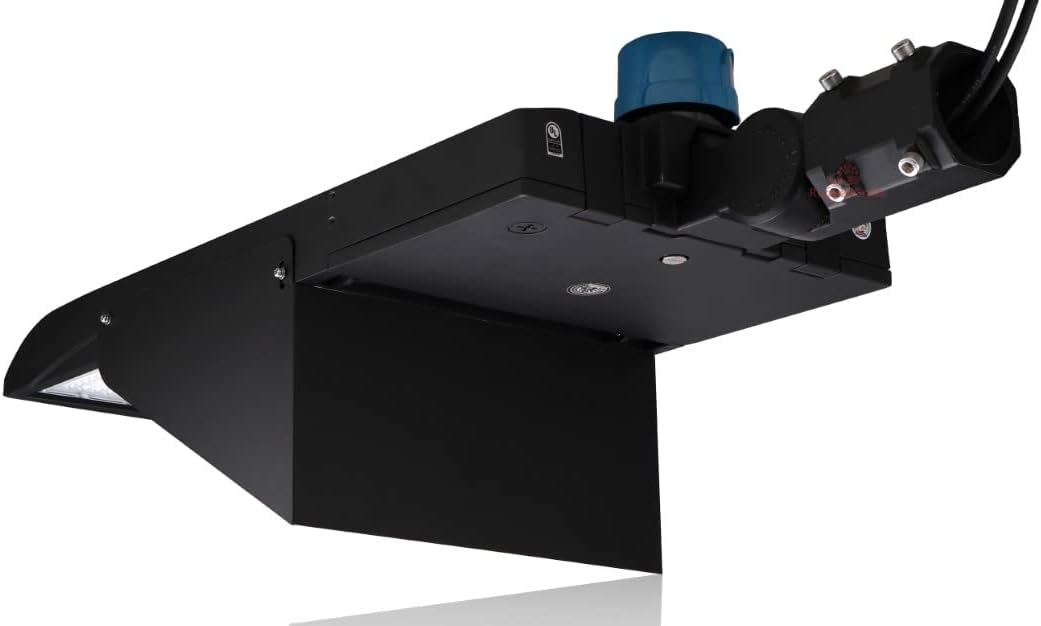 RuggedGrade Light Shield for NextGen III Series LED Parking Lot Lights | Fits 400W-500W | Black Color | 4 Pack | Outdoor Commercial LED Shoebox Light | DLC 5.1 Premium