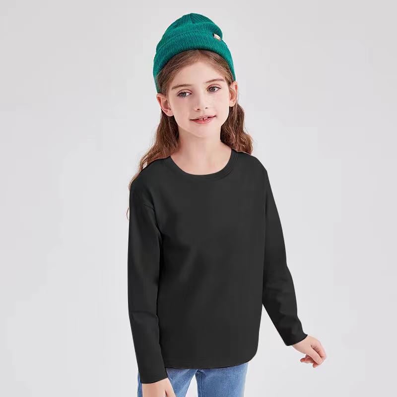 2 Pack Cotton Long Sleeve Tee Shirts Basic Crewneck T-Shirts for Boys/Girls/Toddlers Long-Sleeve T-Shirts - Image 6
