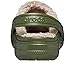 Crocs Kid's Baya Lined Clogs, Army Green, 3 Little Kid