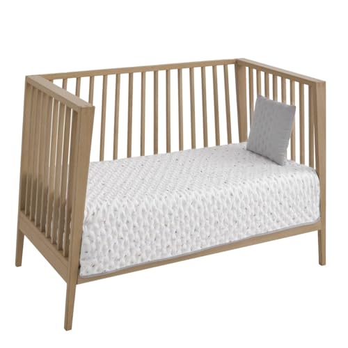 Cambrass - colcha bouti para verano y entretiempo - colcha cubre cuna fina - 100x140 cm House Azul