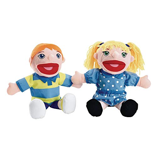 Excellerations Multicultural Boy and Girl Puppet Pairs, Set of 2 Puppets, Caucasian, 13†H (Item # KIDPUPC)