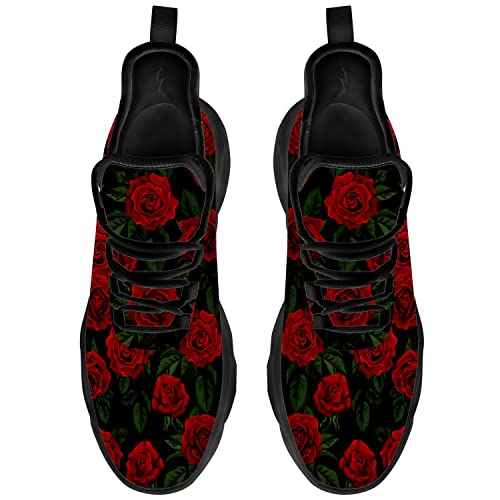 Ciadoon Rose Shoes for Men Women Road Running Shoes Non-Slip Walking Tennis Sneakers Cross Trainer Shoes Gifts3