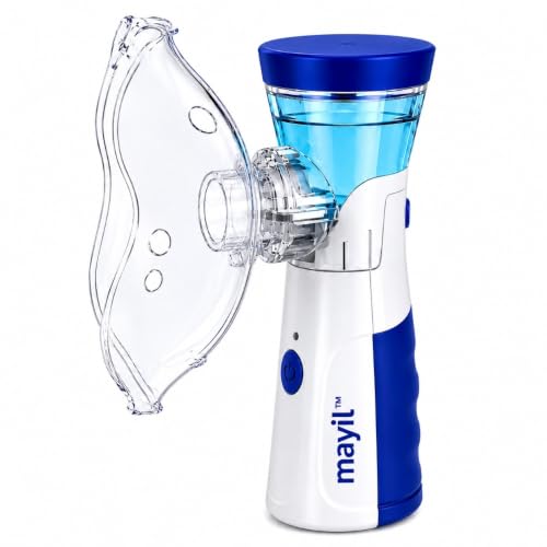Image of Portable Mesh Nebulizer Machine for Kids & Adults | Rechargeable Silent Handheld Nebulizer for Asthma, Cough & Cold | USB Mini Medical Nebulizer for Home & Travel Use
