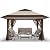 CROWN SHADES 11x11 Pop Up Gazebo, Patented One Push Outoor Canopy Tent with Wheeled STO-N-Go Cover Bag, Pop Up Canopy with Netting for Patio, Backyard (11x11, Beige & Coffee)