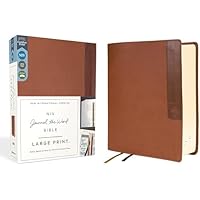 Niv, Journal the Word Bible (Perfect for Note-Taking), Large Print, Leathersoft, Brown, Red Letter, Comfort Print
