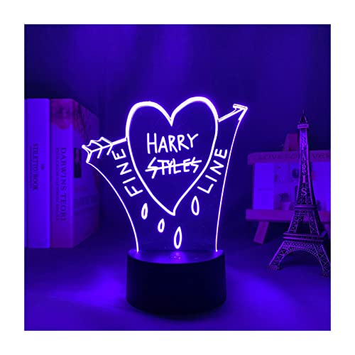 Luce Notturna 3D Lampada Harry Styles Regalo per Fan Arredamento...