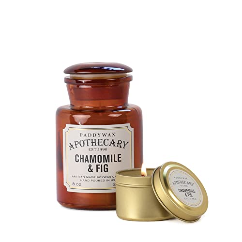 Paddywax Apothecary Artisan Hand-Poured Scented Candle, 8-Ounce, Chamomile & Fig #TOP4