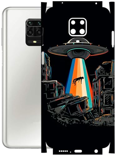 Image of AtOdds - Full Body Back Screen Guard Protector Film - Lamination Wrap Skin Sticker Compatible with REDMI Note 9 PRO MAX | Scratchproof Matte Finish (Alien Invade)