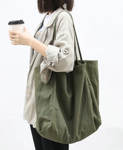 Canvas Shoulder Bag for Women Large Handbag Hobo Bag Tote Purse Slouchy Canvas Handbags Shoulder Purses3