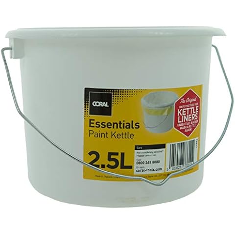 Coral 73311 Essentials Plastic Paint Kettle Container with Metal Handle for Paints and Paste 2.5 Litre Cover