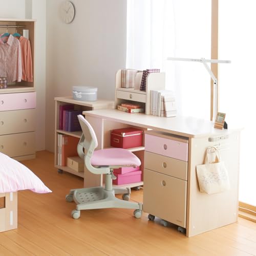 KOIZUMI(コイズミ学習机) 学習椅子 ライトブルー サイズ:W456×D525~550×H765~875mm SH435~545mm(外寸) ハイブリッドチェア ライトブルー色 CDC-872LB [2]