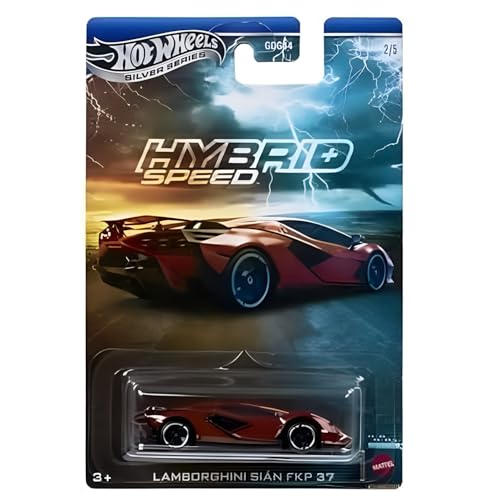 Image of Hot Wheels Hybrid Speed 1:64 Lamborghini Sian FKP 37 Silver Series for 3 Years & Above 2 /5 (Red)