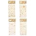 4 unids UV epoxi Resina Rellenos Oro Letras Gato Flores Pegatinas Pegatinas de Resina Molde Decorativo Pegatinas de Fabricación de Joyería Kit Roll Merci Francés Gracias Pegatinas Anime Pack 5