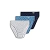 Jockey Women's Underwear Elance French Cut - 3 Pack, Deep Blue Heather/Deep Blue Dot/Sea Blue Heather, 7